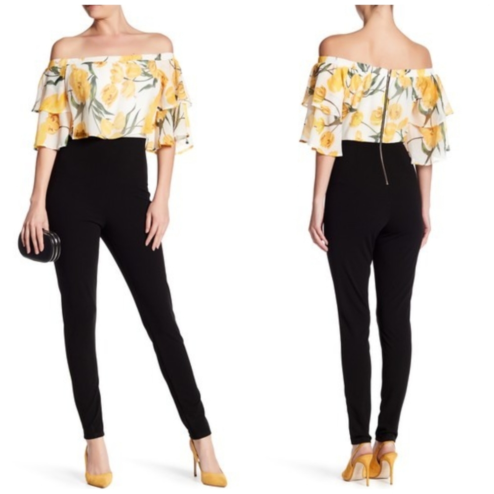 Nordstrom SoieBlu | Off Shoulder Floral Jumpsuit